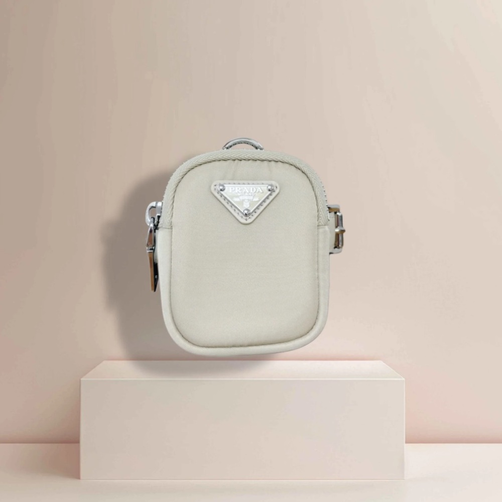 Prada Cream Wristlet Clutch